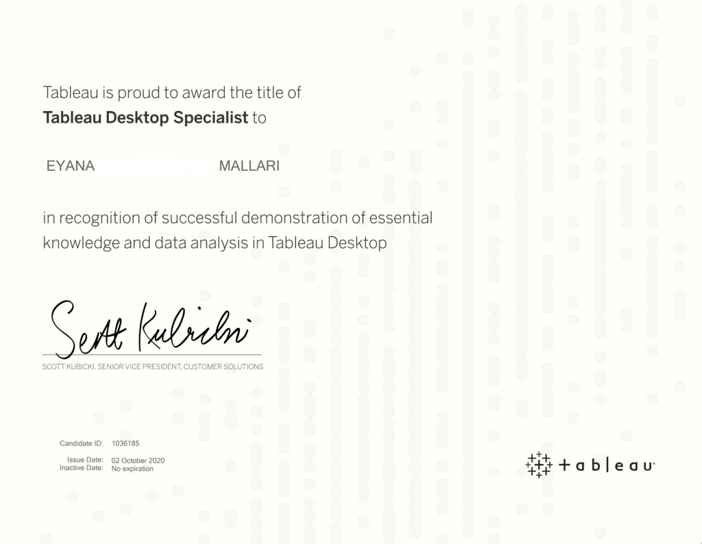 How I passed my Tableau Desktop Specialist exam